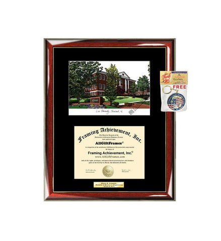 Lee University Diploma Frame Lithograph Degree Graduation Framing Black Matted Engraved Custom University Graduate Gift Holder Case