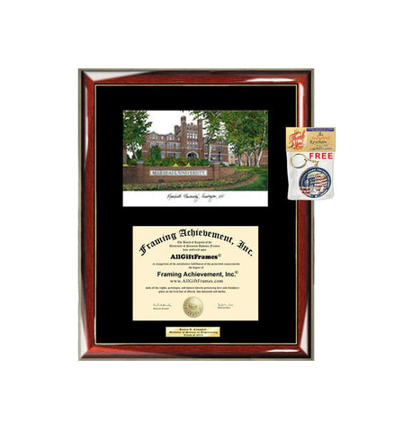 Marshall University Diploma Frame Lithograph Degree Graduation Framing Black Matted Engraved Custom University Graduate Gift Holder Case