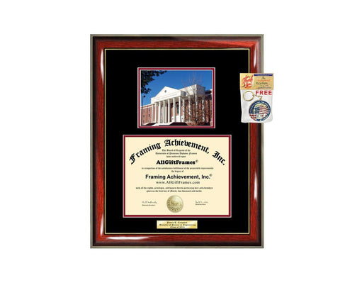 Diploma Frame Liberty University Campus Picture Engraved Master Bachelor MBA Doctorate PHD Graduation Gift Idea Nursing Business Engineering Education School
