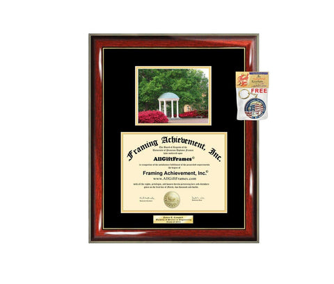 Diploma Frame UNC University North Carolina Chapel Hill Graduation Gift Idea Engraved Picture Frames Engraving Degree Bachelor Masters MBA PHD Doctorate School