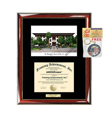 University of Texas El Paso Diploma Frame Lithograph UTEP Graduation Degree Framing Certificate Holder College University Diploma Frames