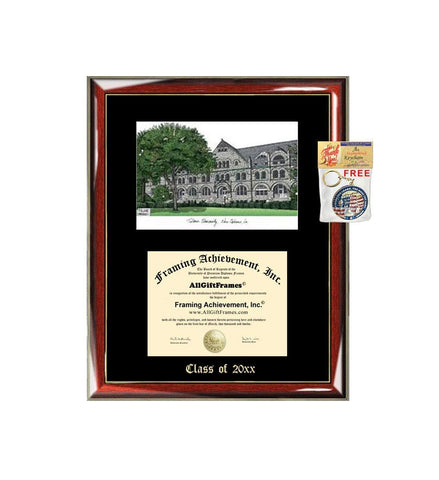 Tulane University Diploma Frame Emboss Lithograph Graduation Degree Framing Certificate Plaque Graduate Gift Black Matted University Diploma Frames