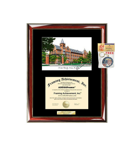 Saint Louis University Diploma Frame Lithograph SLU Graduation Degree Framing Plaque Graduate Gift Black Matted College University Diploma Frames