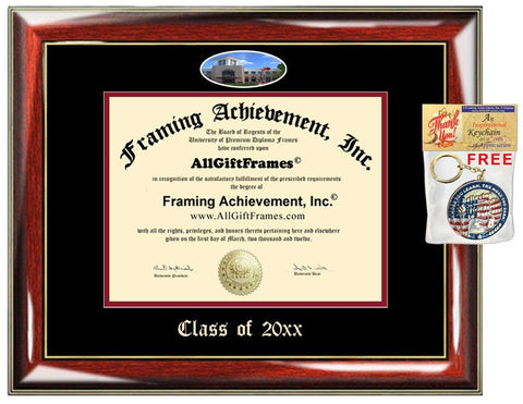 Graduation Gift Diploma Frame Florida Atlantic University Embossed Graduate Degree FAU Frame Double Mat Campus Fisheye Picture Frame Cheap Degree Gift