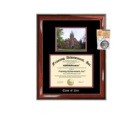 Diploma Frame Big Central Washington University CWU Campus Photo Graduation Gift Case Embossed Picture Frames Engraving Bachelor Master MBA PHD Personalized Degree