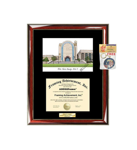 Abilene Christian University ACU Diploma Frame Lithograph Degree Graduation Framing Black Matted Engraved Custom University Graduate Gift Holder Case