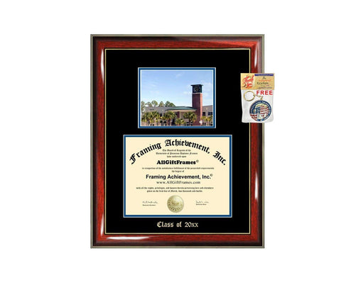 Diploma Frame Big FGCU Graduation Gift Case Florida Gulf Coast University Embossed Picture Frames Engraving Certificate Holder Graduate Bachelor Masters MBA PHD Doctorate