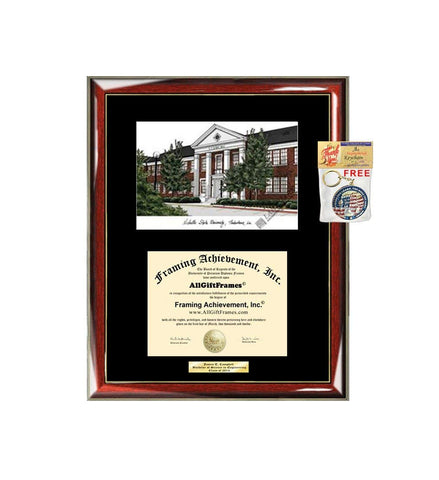 Nicholls State University NSU Diploma Frame Lithograph Premium Wood Glossy Prestige Mahogany with Gold Accents Single Black Mat Graduation University Diploma Frame Gift