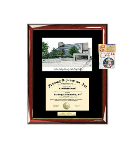 Northern Kentucky University Diploma Frame Lithograph Graduation Degree Frame Wood Glossy Prestige Mahogany with Gold Accents Single Black Mat NKU University Diploma Frame