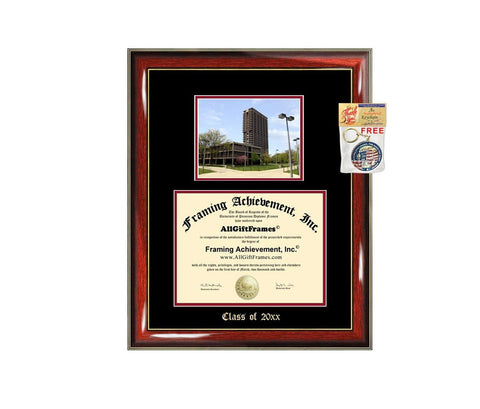 Diploma Frame Big University of Illinois Chicago UIC Graduation Gift Case Embossed Picture Frames Engraving Degree Graduate Bachelor Masters MBA PHD Doctorate School
