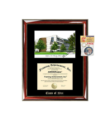 California State University Fullerton CSUF Graduation Custom Frame Emboss Lithograph Diploma Degree Framing Embossed Bachelor MBA Master PHD Certificate Framing