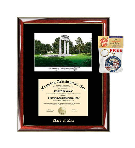 University of South Alabama Diploma Frame Emboss Lithograph Graduation Degree Graduation Plaque Graduate Gift Black Matted Diploma Frames