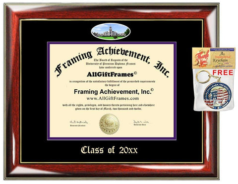 AllGiftFrames Custom Diploma Frame Embossed Kansas State University Best Graduation Degree KSU Frame Double Mat Campus Fisheye Picture Frame Cheap Degree Certificate Graduate Gift