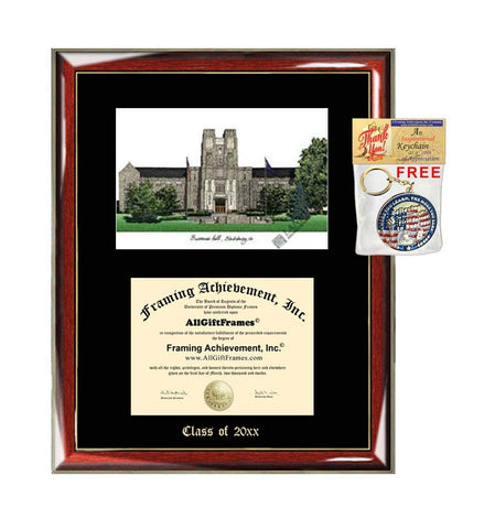 Virginia Tech University Diploma Frame Emboss Lithograph VT University Diploma Frames Graduation Gift Graduate Alumni Student Certificate Holder