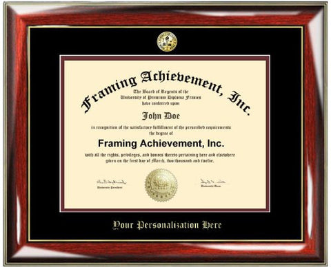 University Diploma Frame Gold Embossing College Major Degree Seal College Graduation Degree Frames Top matted Black Inner mat Maroon