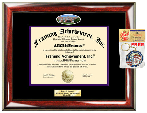 University of Portland diploma frame campus photo certificate Personalized Bachelor Master Doctorate phd mba Engrave Holder Case