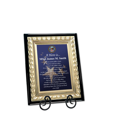 Personalized Military Gift Plaque Going Away Retirement Homecoming Poem Plaque Marine Corps Air Force Navy USMC USAF USN Soldier Service