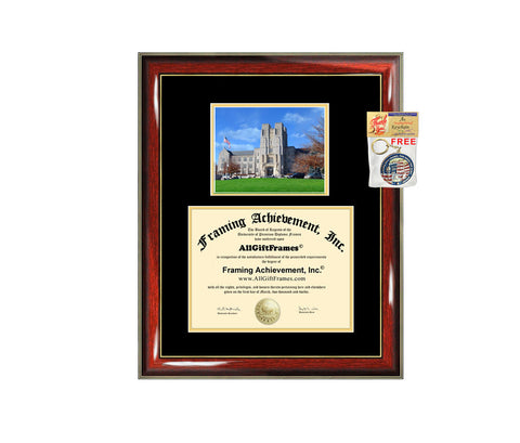 Virginia Tech diploma frame campus photo certificate framing graduation Virginia Polytechnic Institute State University degree plaque