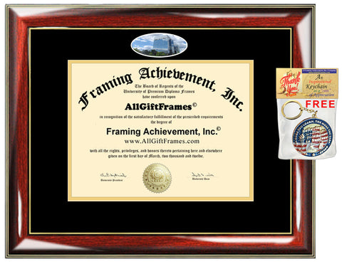 University of Akron diploma frame graduation gift degree campus picture college framing certificate bachelor masters mba phd graduate gifts