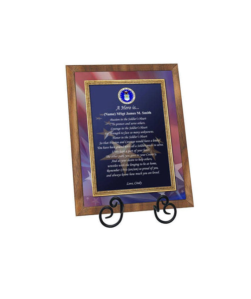 USAF Gift Air Force Plaque for Retirement Homecoming Discharge Going Away Soldier Pilot Present Military Poem