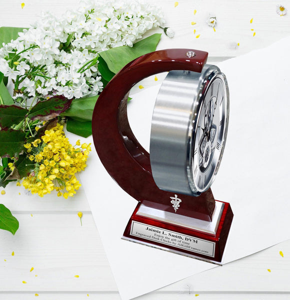 DVM desk clock Doctor of Veterinary Medicine veterinarian thank you appreciation