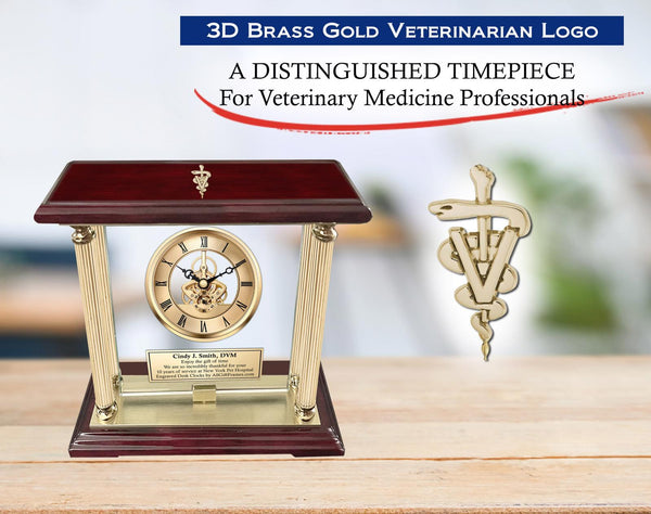 Personalize clock doctor of veterinary medicine engraved DVM gift veterinarian