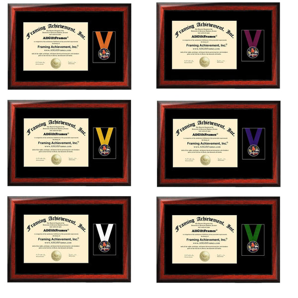 Graduation Diploma Frame Medal Ribbon Recognition Military University Degree Framing Honor Graduate Medallion Holder