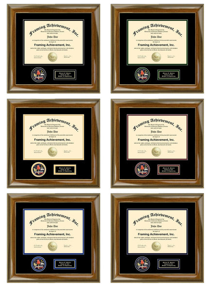College Diploma Frame 3D Graduate Medal Holder Case Certificate Framing Military Award Display Case Plaque Etched Graduation Gift Honors Walnut Wood