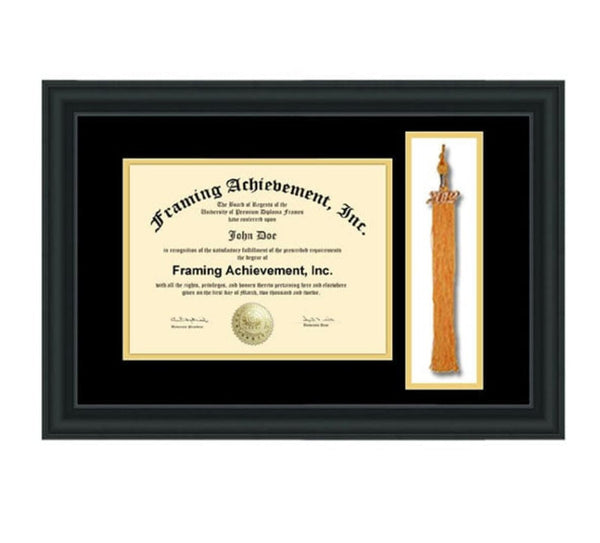 College Graduation Tassel Frames University Degree Tassel Box Frame Satin Matte Black Certificate Framing
