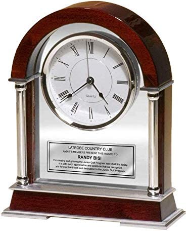 Personalized Retirement Clock Gift Engraved Desk Table Clock for Wedding Anniversary Employee Service Award Recognition Etched Retire Birthday Graduation