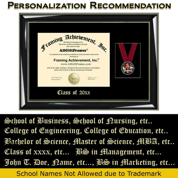 Emboss Medal Box Graduation Diploma Frame Recognition Success Academic School Graduate Medallion Ribbon Military Retirement Honors Degree Medal Framing