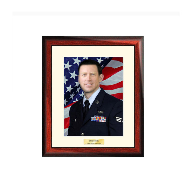 Engraved Portrait Picture Frame 8x10 Photo Wall Etched Plaque Display Company Employee of Month Year Executive Personalized Matted Military