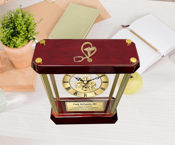 Engrave Clock Doctor Registered Nurse Service Award BSN RN Retirement Physician