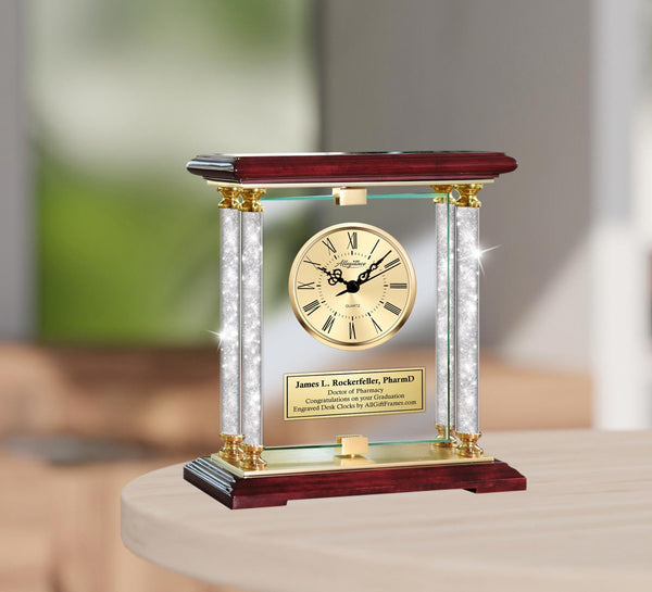 Pharmacy school graduation gift retire pharmacist personalized desk clock pharmD