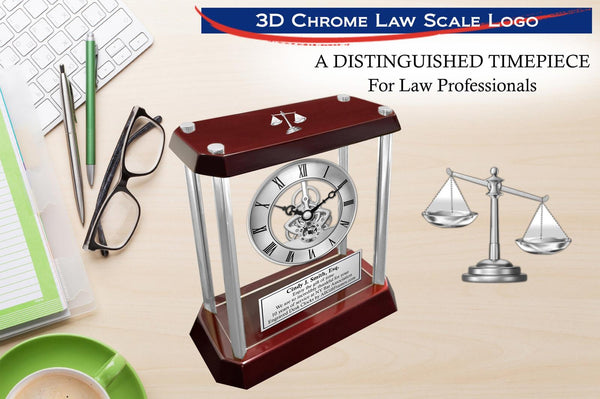 Attorney lawyer engrave clock law school student graduation gift retirement