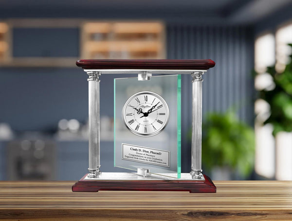 Pharmacy Graduation Gift Retirement  Engraved Clock Congratulation Pharmacist