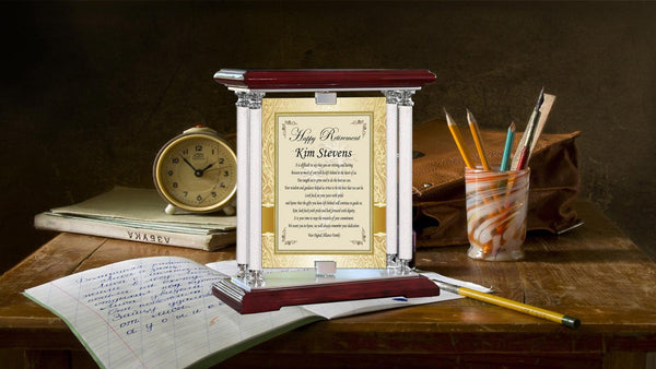 Retirement Plaque Desk Congratulation Retirement Coworker Boss Employee Award