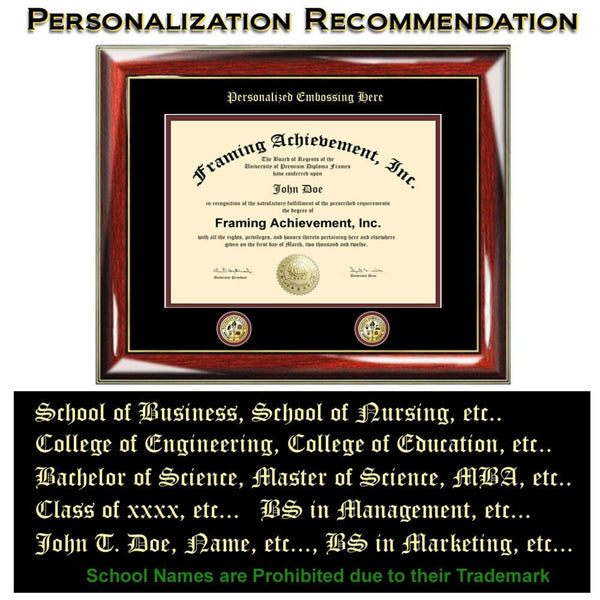 Graduation Diploma Frame Holder University Major Double Logo Embossed Certificate Framing Document License Case Gift Seal College State Board