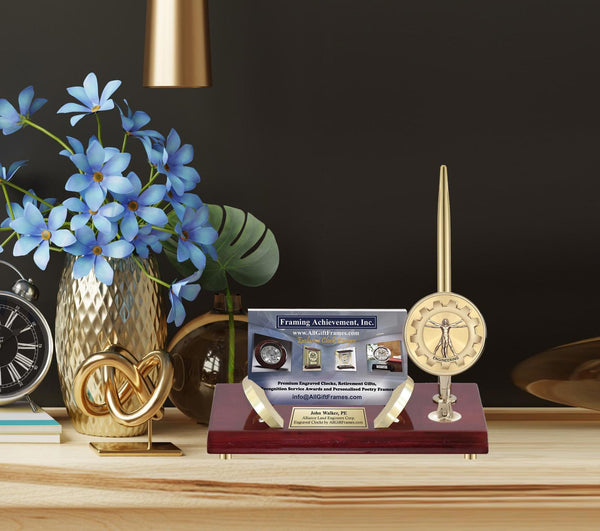 Engineer engrave desk nameplate pen engineer congratulation engineering gift