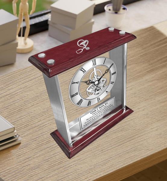 Doctor Physician Years Service Award Nurse Retirement Gift Engraved Clock Grad