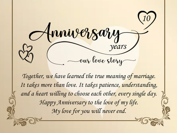 Custom wedding anniversary clock table plaque crystal diamond pillar love romantic celebrate wife husband present girlfriend boyfriend marriage