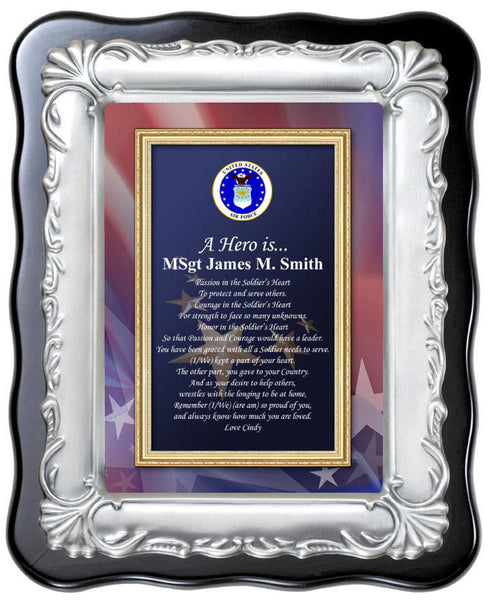 Air Force Gift Military Retirement USAF Honorable Discharge Going Away Homecoming Soldier Pilot Plaque Present