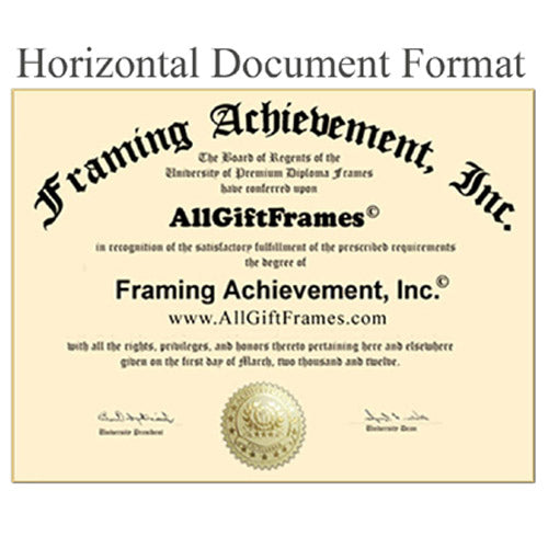 Engrave Two Portrait Diploma Frame Certificate Gift Case Document License College State Board University Degree Framing Majestic Black Gold