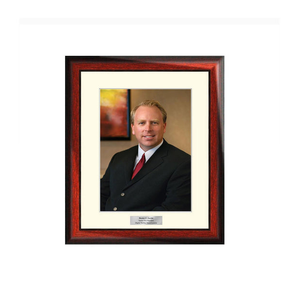 Engraved Portrait Picture Frame 8x10 Photo Wall Etched Plaque Display Company Employee of Month Year Executive Personalized Matted Military