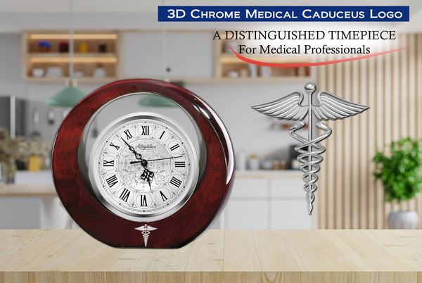 Medical caduceus clock doctor retirement gift nurse physician RN MD Osteopathic