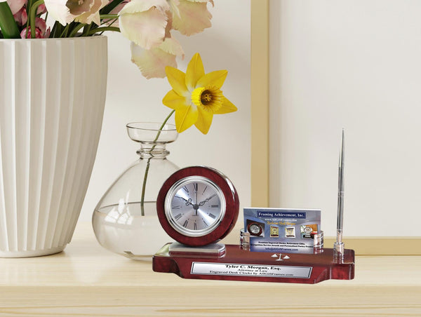 Name plate law gift lawyer attorney nameplate clock pen legal business card