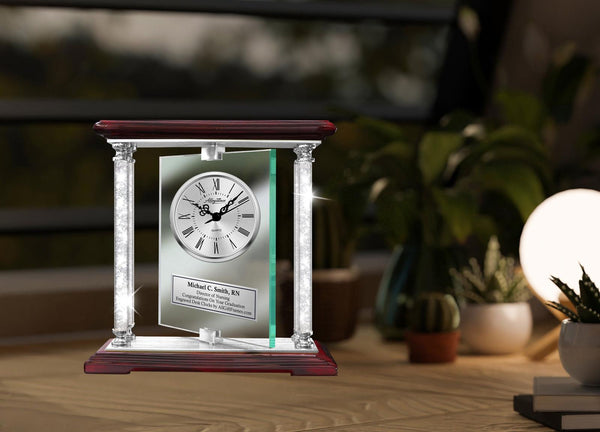Engrave clock crystal diamond medical registered nurse RN BSN DNP doctor gift