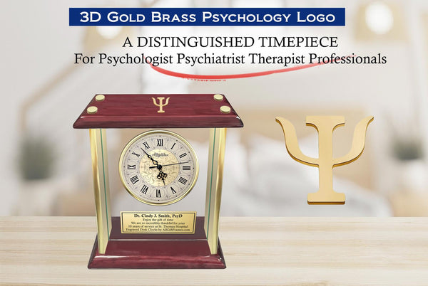 Psychology gift engraved clock Psychiatry student psychologist psychiatrist
