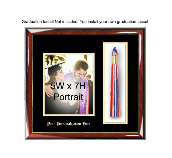 Graduation Picture Frame 5x7 Photo Tassel Box Holder Graduate Plaque Case Wall Plaque Gift College University