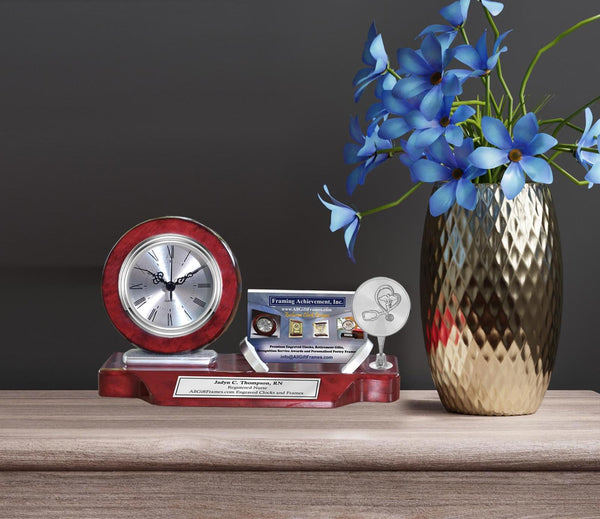 Nurse desk clock business card nursing school graduation gift registered nurse